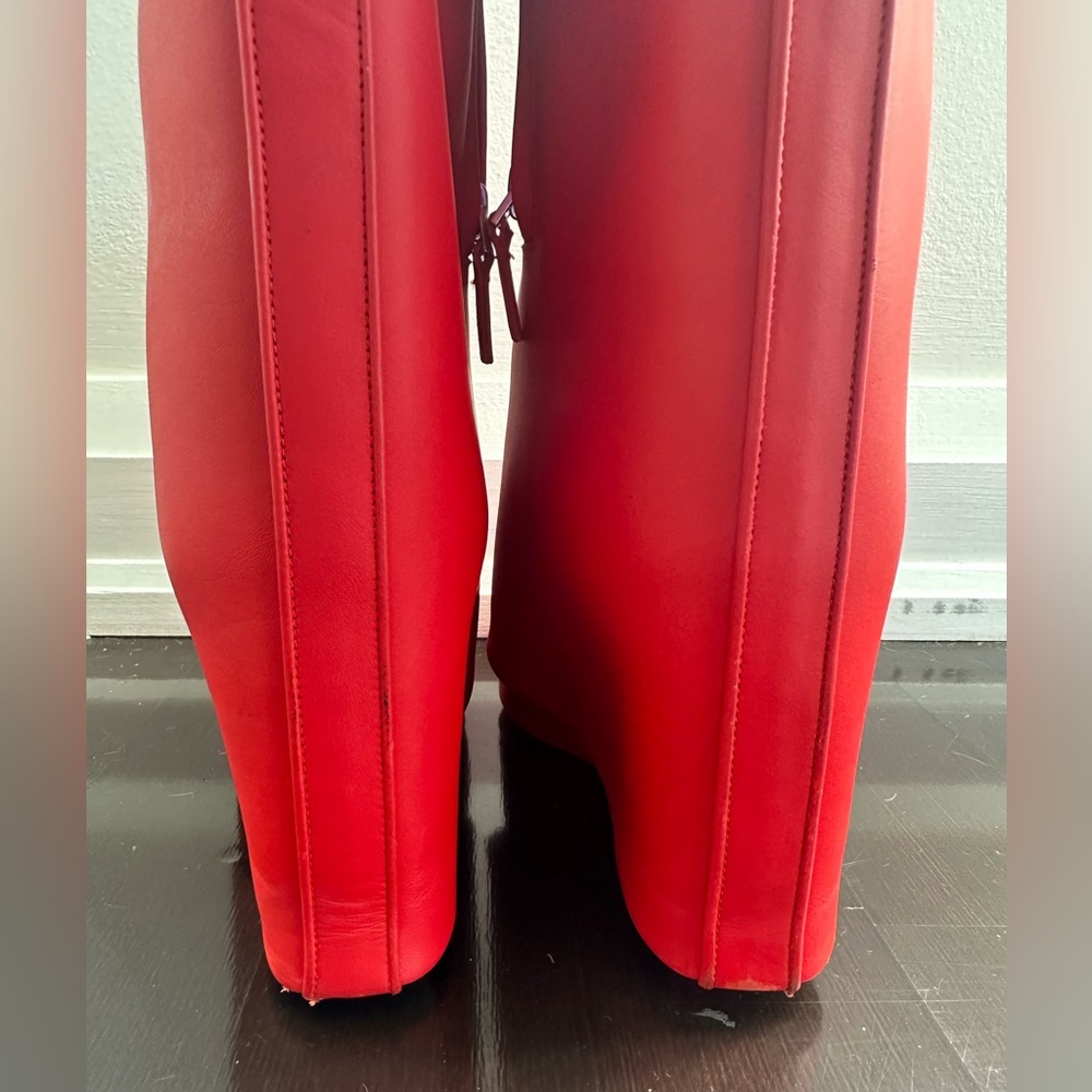 Givenchy Red Ankle Boots - Picture 6 of 10